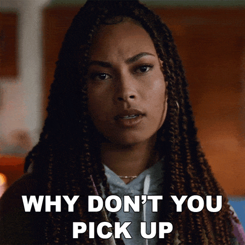 Why Dont You Pick Up Your Damn Phone Claire Zolinski GIF - Why Dont You Pick Up Your Damn Phone Claire Zolinski School Spirits GIFs