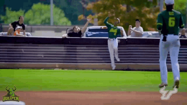 a baseball player with the number 6 on his jersey is running towards the base