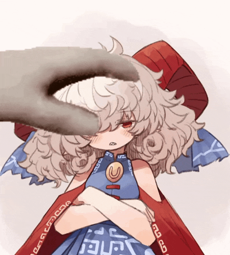 a drawing of a girl wearing a blue and red dress with chinese writing
