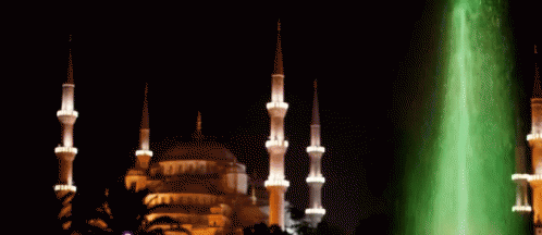 Mosque Night GIF - Mosque Night Fountain GIFs