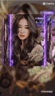 a picture of a woman with the name bell kitty 666 on it