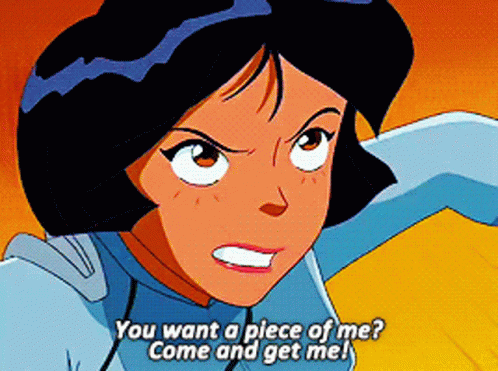 Totally Spies Alex GIF - Totally Spies Alex You Want A Piece Of Me GIFs