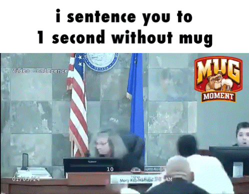 a mug moment advertisement shows a woman in a chair