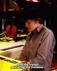 Parks And Recreation Troops Freedom GIF - Parks And Recreation Troops Freedom Country Song GIFs