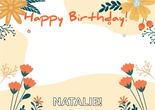 a birthday card for natalie with a dachshund holding a pink balloon