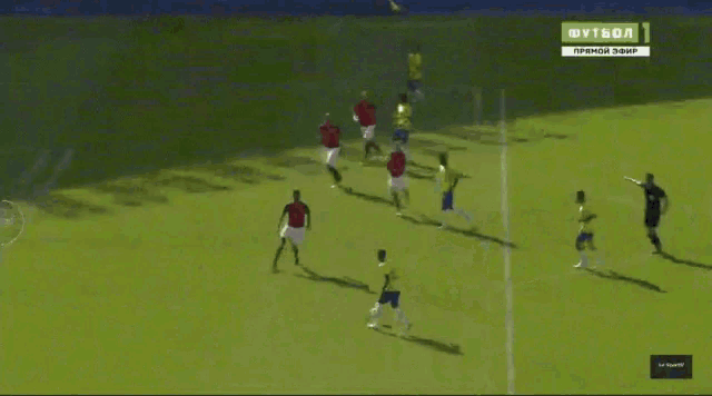 a soccer game is being played in a foreign language with chevrolet being one of the sponsors