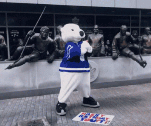 Toronto Maple Leafs Carlton The Bear GIF - Toronto Maple Leafs Carlton The Bear Confetti GIFs