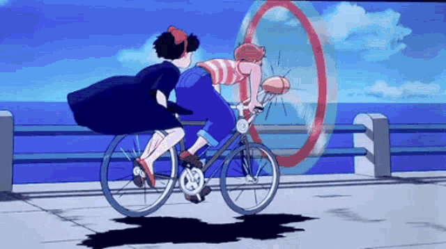 Ride S Tudio Ghibli GIF - Ride S Tudio Ghibli Bicycle GIFs