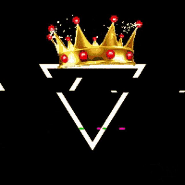 a logo for a youtube channel with a green crown in a triangle