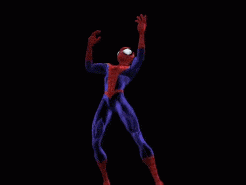 a drawing of a spider man surrounded by other spider man characters