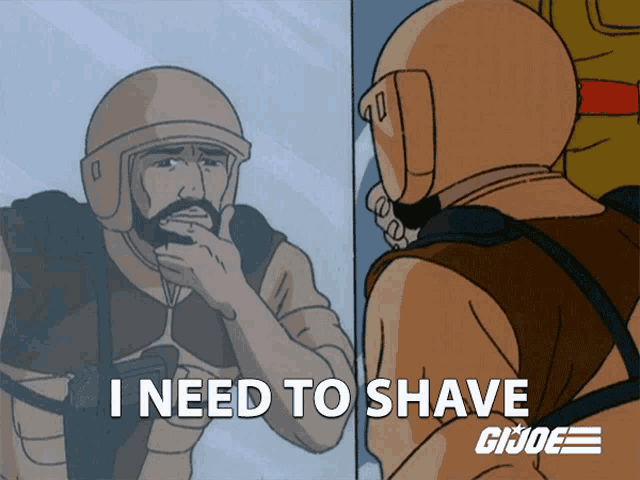I Need To Shave Clutch GIF - I Need To Shave Clutch Gi Joe A Real American Hero GIFs