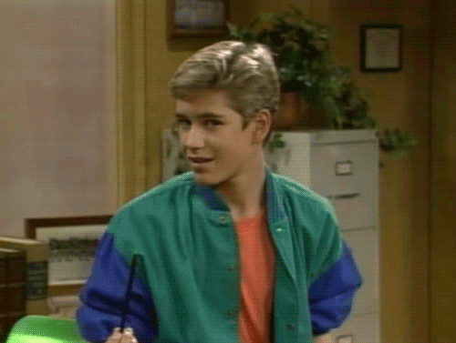 Looking Back, He Seems Too Young To Be Doing This... GIF - Saved By The Bell Flirting Wink GIFs