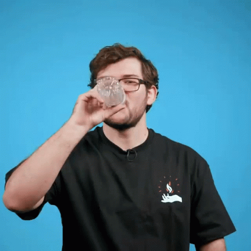 Drinking Water Nolan Sykes GIF - Drinking Water Nolan Sykes Donut Media GIFs