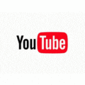 a youtube logo on a white background with a red square