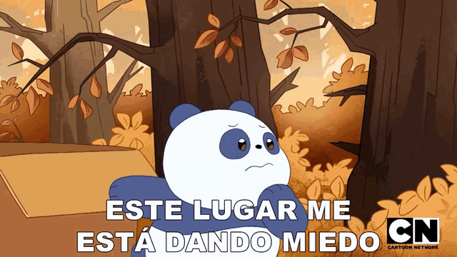 Este Lugar Me Esta Dando Miedo Panda GIF