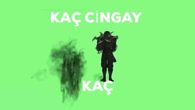 a green background with the words kac cingay kac in pink letters