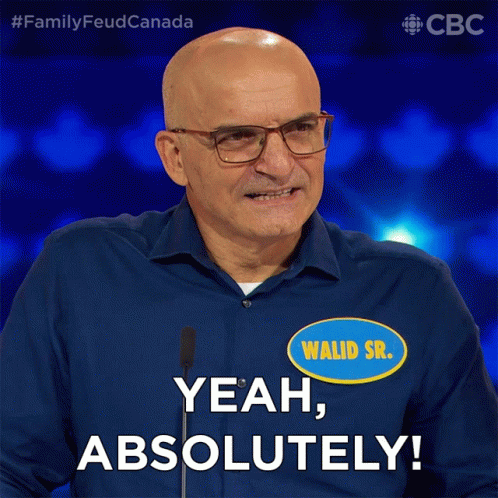 Yeah Absolutely Walid Sr GIF - Yeah Absolutely Walid Sr Family Feud GIFs