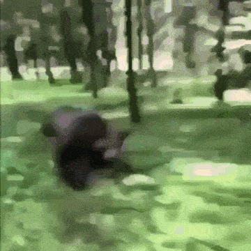 a blurry picture of a person laying on the grass