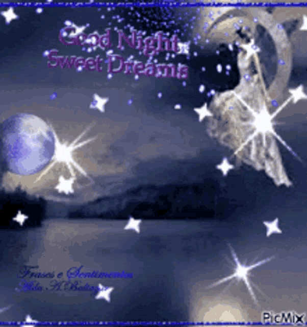 a greeting card that says good night sweet dreams on it