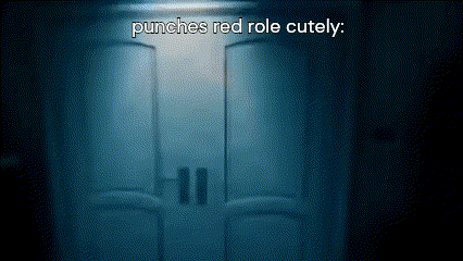 a blue door with the words punches red role cutely written on it