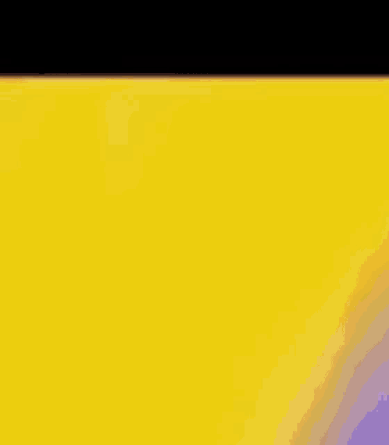 a purple bean with big eyes is standing on a yellow surface .