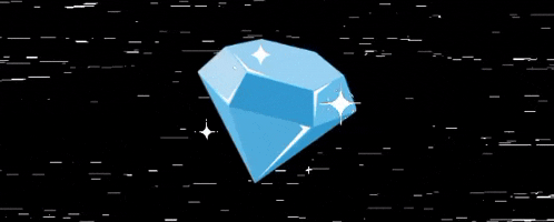 a blue diamond is floating in the air on a black background
