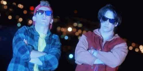 Watching Bill And Teds Excellent Adventure GIF - Watching Bill And Teds Excellent Adventure Shades On GIFs