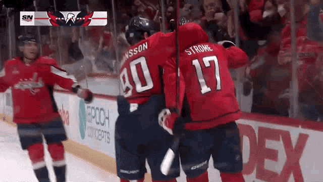 a hockey player with the number 17 on their back