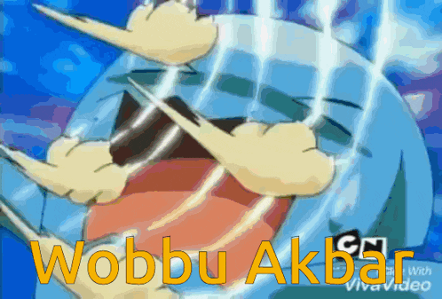 a cartoon character with the name wobbu akbar written on it