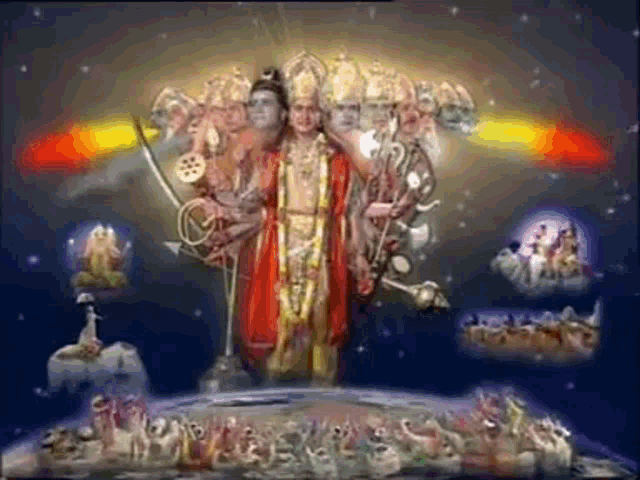 Virat Swaroop Of Lord Shree Krishna Lord Shree Krishna Ji GIF