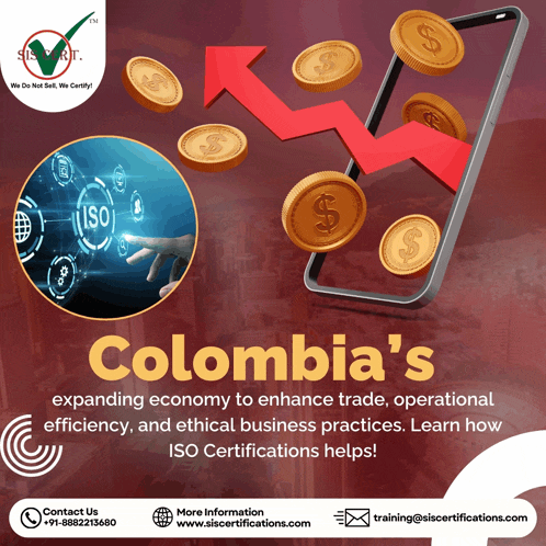 an advertisement for colombia 's expanding economy