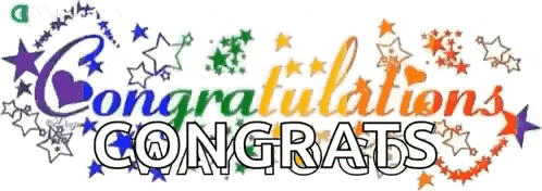 a sign that says congratulations congrats on it
