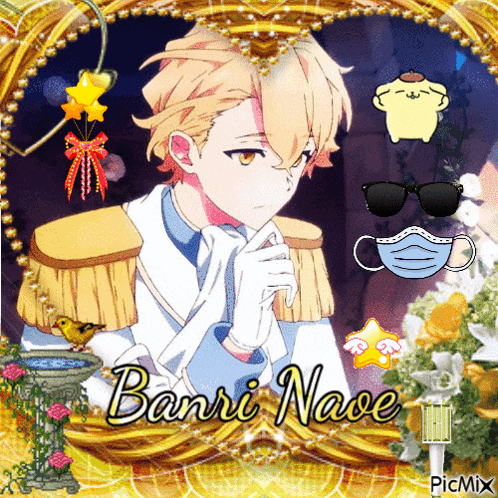 a picture of a boy with the name banri nave written on it