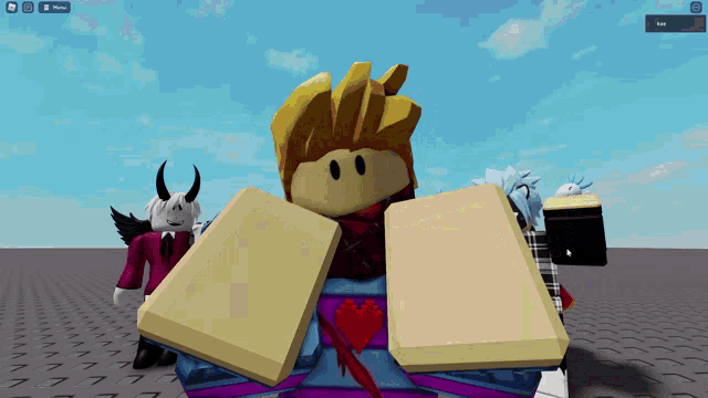 a screenshot of a roblox game with a few characters