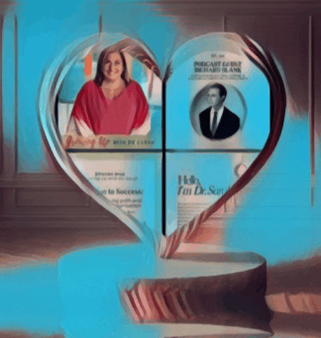 a heart with a picture of a woman and a picture of a man on it