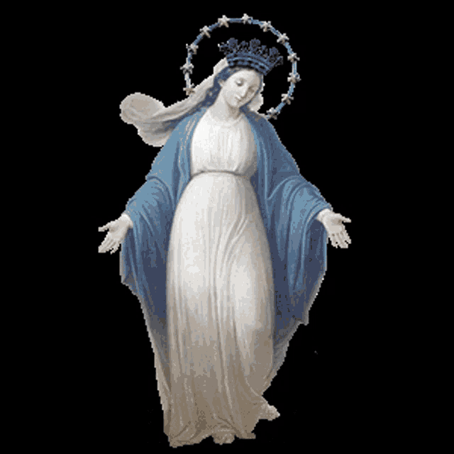 a picture of the virgin mary with the words nossa senhora das graças