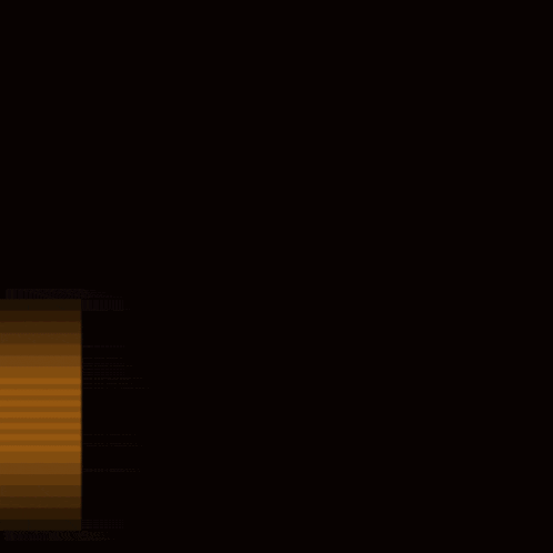 a black background with orange squares and the letter l and r