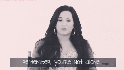 Anti-bully GIF - Youre Not Alone Demi Lovato Bullying GIFs
