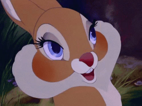 a close up of a bunny with blue eyes