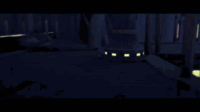 a pixel art drawing of a monster with a purple and yellow light coming out of its mouth