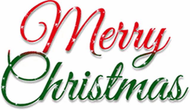 merry christmas is written in red and green