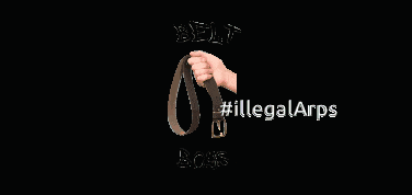 a person is holding a brown belt with the words belt #illegalarps below them
