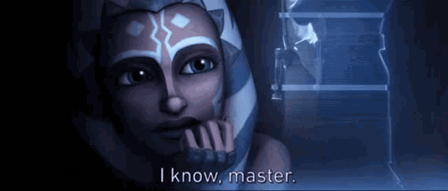 a cartoon character says i know master