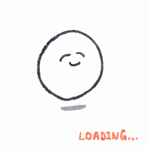 a drawing of a smiley face with the word loading underneath it