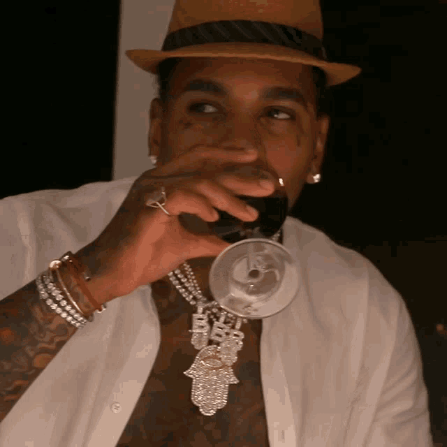 Drinking Kevin Gates GIF - Drinking Kevin Gates Cartel Swag Song GIFs