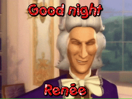 a picture of a man with a bow tie and the words good night renee