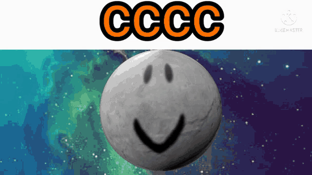 a picture of a rock with a smiley face and the words cccc