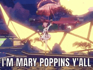 Lan I Am Mary Poppins GIF - Lan I Am Mary Poppins Umbrella GIFs