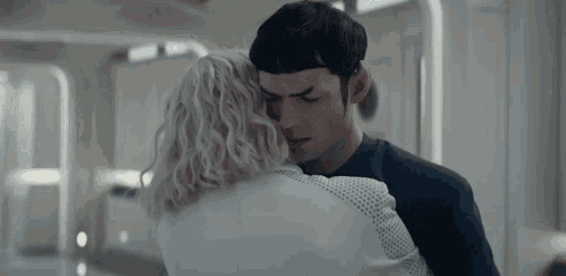 Hug Spock GIF - Hug Spock Ethan Peck GIFs