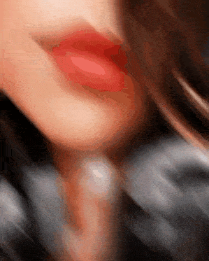 a blurry picture of a woman 's red lips